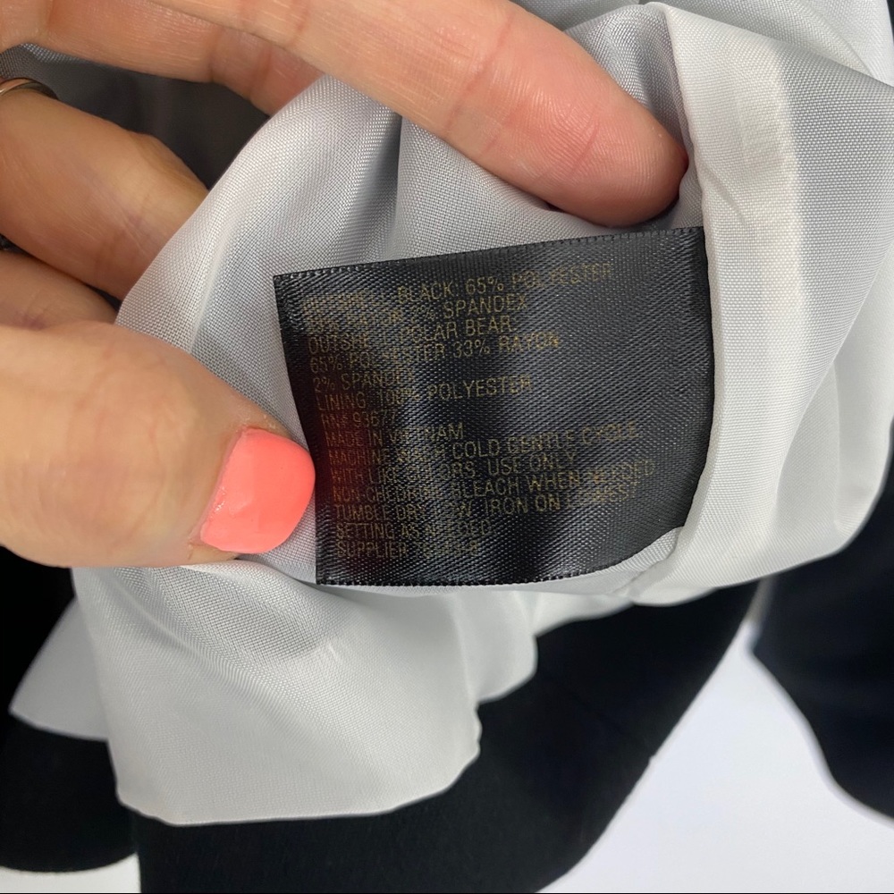 SOLD Worthington Black White Mod Zip Tie Waist Jacket - Picture 6 of 10